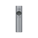 Logitech Spotlight Presentador Inalámbrico, 2.4 GHz y Bluetooth, Receptor USB, Puntero Láser Digital, Distancia de 30 Metros, Cronometro, PC/Mac/Android/iOS, Gris