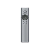 Logitech Spotlight Presentador Inalámbrico, 2.4 GHz y Bluetooth, Receptor USB, Puntero Láser Digital, Distancia de 30 Metros, Cronometro, PC/Mac/Android/iOS, Gris