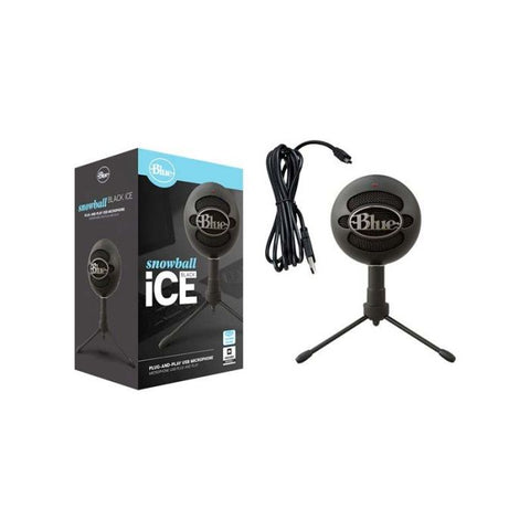 Blue Microfono Snowball Ice Negro
