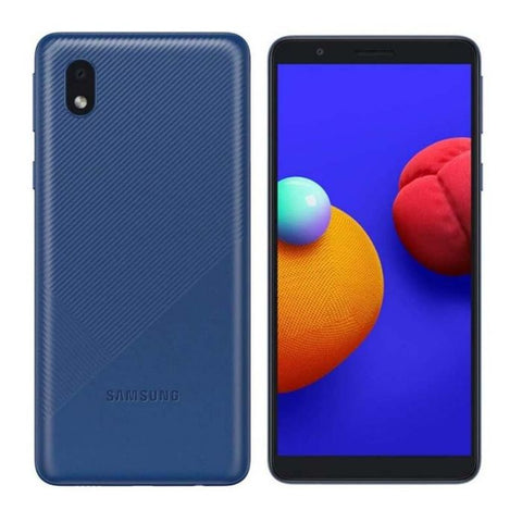 Samsung Galaxy A01 Core |Android 10 Go Edition | Quad Core a 1,5 GHz | 1GB RAM | 16GB | Cámara 8mp/5MP | Pantalla 5.3" HD+ | Batería 3,000mAh | Azul