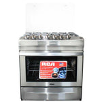 Estufa de Piso a Gas 30" RCA | con tapa de vidrio | triple quemador | Acero Inoxidable