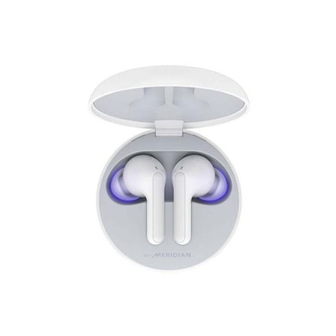 Audífonos Inalámbricos LG TONE Free HBS-FN6 con Estuche de Carga UVNano y Sonido Meridian | Blanco