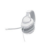 JBL Quantum 100 On Ear White 3 5mm Stereo Sound Noise Isolation Passive Detachable Boom Mic Plastic Headband