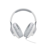 JBL Quantum 100 On Ear White 3 5mm Stereo Sound Noise Isolation Passive Detachable Boom Mic Plastic Headband