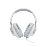 JBL Quantum 100 On Ear White 3 5mm Stereo Sound Noise Isolation Passive Detachable Boom Mic Plastic Headband