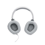 JBL Quantum 100 On Ear White 3 5mm Stereo Sound Noise Isolation Passive Detachable Boom Mic Plastic Headband
