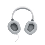 JBL Quantum 100 On Ear White 3 5mm Stereo Sound Noise Isolation Passive Detachable Boom Mic Plastic Headband
