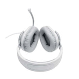 JBL Quantum 100 On Ear White 3 5mm Stereo Sound Noise Isolation Passive Detachable Boom Mic Plastic Headband
