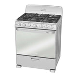Mabe (Em7659Bfis1 ) | Estufa 30" Gas | Mesa De Acero Inoxidable 6 Quemadores | Gris