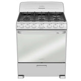 Mabe (Em7659Bfis1 ) | Estufa 30" Gas | Mesa De Acero Inoxidable 6 Quemadores | Gris