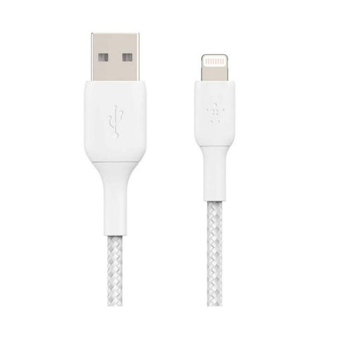 Cable Braided de carga rápida USB-A a Lightning | Belkin BOOST CHARGE | 1m | Blanco