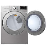 LG 22kg Secadora Electrica de Carga Frontal con Vapor & SmartThinQ(Wi-Fi), Color Acero