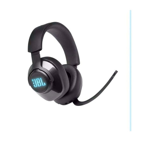 JBL Quantum 400 On Ear RGB Lighting USB 3 5mm Quantum surround 7 1 DTS HP X 2 0 Noise Isolation Passive Flip Up directional Boom Mic Game