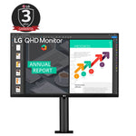 MONITOR LG ERGO 27" | SOLO VIENE CON BRAZO PARA ATORNILLAR A LA MESA 2560X1440 | 2 HDMI | BOCINAS DE 5WX2