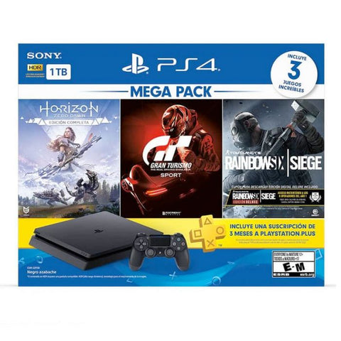 PlayStation 4 | Consola de 1TB Megapack 16 | Negro