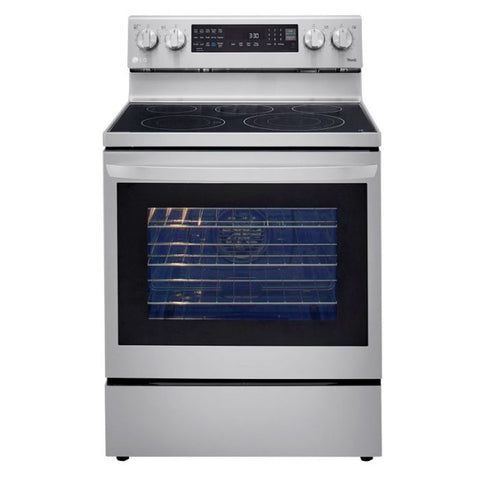 Estufa eléctrica InstaView™ LG | 6.3 pies cúbicos | Horno de convección | Wi-Fi inteligente con Air Fry | 5 quemadores | Acero inoxidable