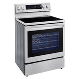 Estufa eléctrica InstaView™ LG | 6.3 pies cúbicos | Horno de convección | Wi-Fi inteligente con Air Fry | 5 quemadores | Acero inoxidable