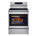 Estufa eléctrica InstaView™ LG | 6.3 pies cúbicos | Horno de convección | Wi-Fi inteligente con Air Fry | 5 quemadores | Acero inoxidable