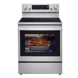 Estufa eléctrica InstaView™ LG | 6.3 pies cúbicos | Horno de convección | Wi-Fi inteligente con Air Fry | 5 quemadores | Acero inoxidable