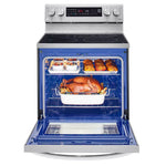 Estufa eléctrica InstaView™ LG | 6.3 pies cúbicos | Horno de convección | Wi-Fi inteligente con Air Fry | 5 quemadores | Acero inoxidable