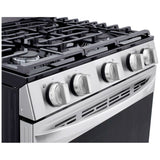 Estufa a gas de convección LG | Wi-Fi inteligente | 5.8 pies cúbicos con Air Fry y EasyClean® | 5 Quemadores | Ventilador en el horno | Acero inoxidable
