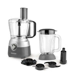 Black & Decker 2-EN-1 | Procesador de Alimentos y Licuadora | Model: FP5501 | Licuadora 600 watts de potencia | Recipiente de procesamiento de 10 tazas Jarra licuadora de vidrio de 1 5 L 2 velocidades pulso