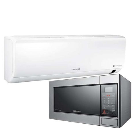 SAMSUNG |A A 24KBTU S-Inv Digital Inverter 8 Poles |AR24MVFHDWKNXL |Horno de Microondas MARIMBA solo con ceramica esmaltada, 23 L MICRRONDA AME83M/XAP