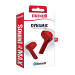 MAXELL | Dynamic True Wireless Earbuds | Bluetooth Microfono | Rojo