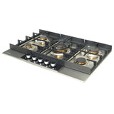 DRIJA ESTUFA Empotrable | 86CM A GAS | ACERO INOXIDABLE | PERILLAS Y PANEL DE VIDRIO CON ACERO | 5 QUEMADORES | VALVULA DE SEGURIDAD | PARRILLAS DE HIERRO COLADO | ENCENDIDO ELECTRICA