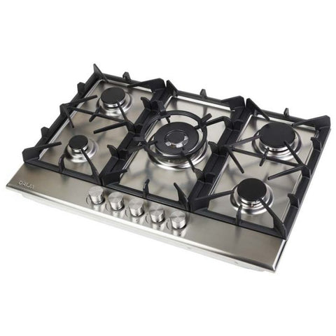 DRIJA ESTUFA | 86CM A GAS | VITRO 5 QUEMADORES| VALVULAS DE SEGURIDAD | PERILLAS DE ACERO PARRILLA DE HIERRO | COLADO ENCENDIDO ELECTRICO | VOLTAJE 110V 240V