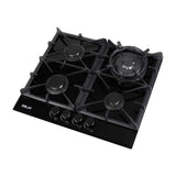 DRIJA ESTUFA Empotrable| 60CM A GAS VITRO | 4 QUEMADORES | VÁLVULAS DE SEGURIDAD | PERILLAS DE ACERO PARRILLA DE HIERRO | COLADO ENCENDIDO ELECTRICO | VOLTAJE 110V 240V
