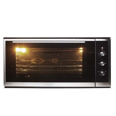 DRIJA | HORNO GAS 90 CM Empotrable| CAPACIDAD 105 LITROS | ACERO 304 | MULTIFUNCIONAL CON 5 MET DE CALENTAMIENTO | CONTROL MECANICO | ENCENDIDO ELÉCT | NEGRO