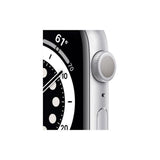 Apple Watch S6 GPS 44mm Silver Aluminum Case with White Sport Band