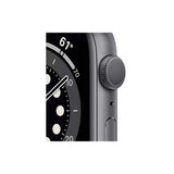 Apple Watch | S6 GPS | 44mm | Aluminum Case with Black Sport Band | Gris