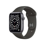 Apple Watch | S6 GPS | 44mm | Aluminum Case with Black Sport Band | Gris