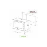 Horno Electrico | 220v 105 litros | acero controlmec y reloj digital | 2 quemadores | 2 rejillas | 1 bandeja | temperatura 250 | Negro