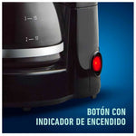 OSTER | CAFETERA | 5 TAZAS | JARRA DE VIDRIO | NEGRO