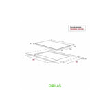 DRIJA ESTUFA 60 CM | DE INDUCCI N 4 QUEMADORES | BISELADO ANTI RAYAS | COLOR NEGRO
