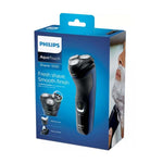 PHILLIPS | AFEITADORA SECO HUMEDO | SISTEMA DE CARGA | RAPIDA INDICADOR DE BATERIA 3 CABEZALES | NEGRO