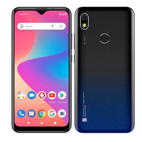 BLU G50 PLUS | Octa Core 1.6ghz | 2GB RAM | 32GB EXP 64GB | CAM 13MP 8MP | Huella Digital Pantalla 6.2¨| bat 4000mAh | Android 10 | NEGRO