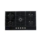 Nisato | Estufa Empotrable a Gas | 30¨ Vitro Ceramica | 5 Quemadores de Hierro Fundido | Encendido Electrico | 833mm Ancho | 598mm prof | 188mm Alto | Color Negro