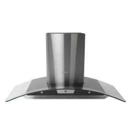 Nisato | Extractor De Grasa Tipo Campana De 30" | 76 CMS | 3 Velocidades | Acabado De Vidrio Curvo | Gris
