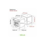 DRIJA | HORNO GAS | 110V | 72 LITROS | ACERO ENCENDIDO ELECTRICO | 1 QUEMADOR | 2 REJILLAS | 1 BANDEJA | TEMPORIZADOR MECANICO | NEGRO