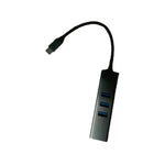 OKAHAMA | USB C TO 3XUSB 3 0 y RJ45 | GRIS
