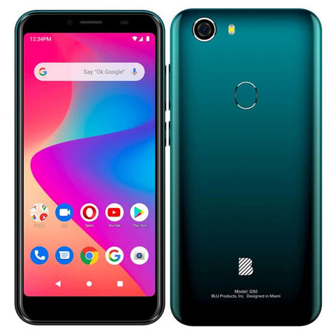 BLU G50 | Octa core 1.6 GHz | 2GB RAM | 32GB EXP 64GB | CAM 13MP 8MP | Pantalla 5.5¨ | bat 4000mAh | Android 10 | VERDE