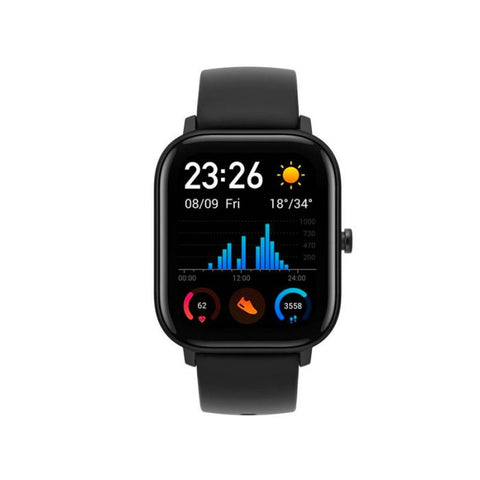 XIAOMI AMAZFIT GTS | Pantalla 1.65¨| Resistente al agua hasta 5ATM | 50mts | 12 modo de deportes | 14 Dias de Bat | BioTracker | Medición de sueño| PPG Sensor Card | NEGRO