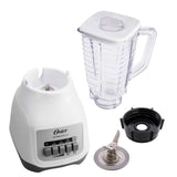 Oster | Licuadora | 2 Velocidades Más Pulso y Jarra De Plástico | 1.25Ltr | BLANCA
