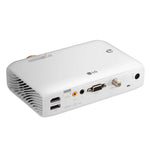 LG | PROYECTOR | ULTRA PORTATIL | LED DE HASTA 30 000 | HORAS 550 ANSI | HD 1270X720 | BATERIA HASTA 2.5 HORAS | WIRELESS | MIRRONING | BLUETOOH | USB | PLUG & PLAY | BLANCO