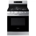 Samsung | Estufa | 5 Quemadores | 6.0CU | 1 Doble llama | WIFI | Limpieza | Auto Asador | Negro