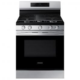 Samsung | Estufa | 5 Quemadores | 6.0CU | 1 Doble llama | WIFI | Limpieza | Auto Asador | Negro